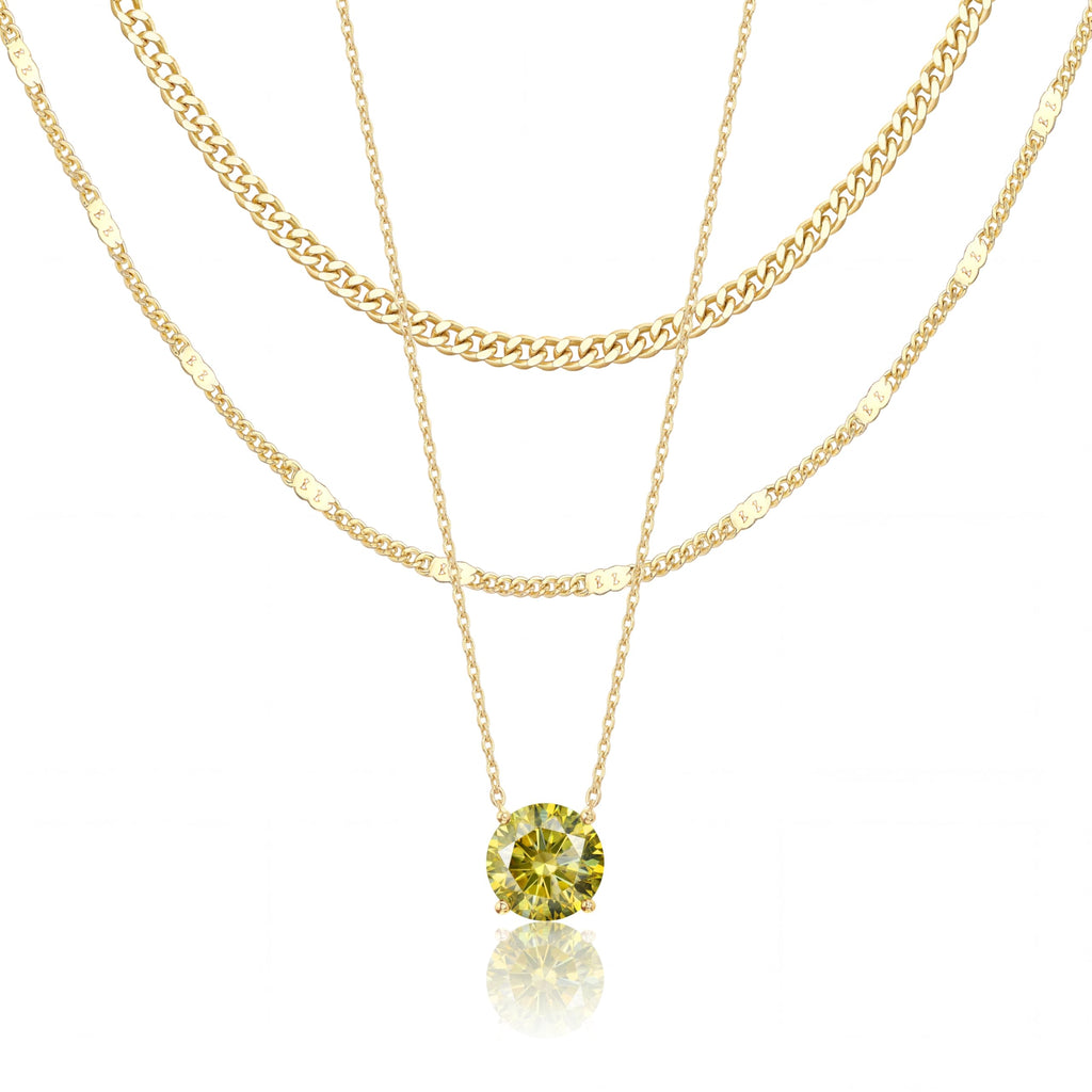 Lot de colliers en plaqué or 14 carats – Bijoux à pendentifs superposables qui ne ternissent pas