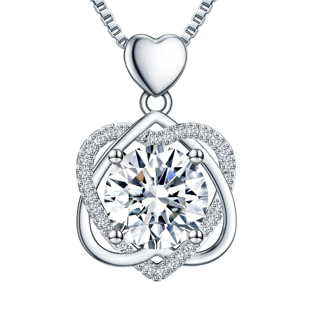 InfinityLove Heart Necklaces for Women - Moissanite Jewelry