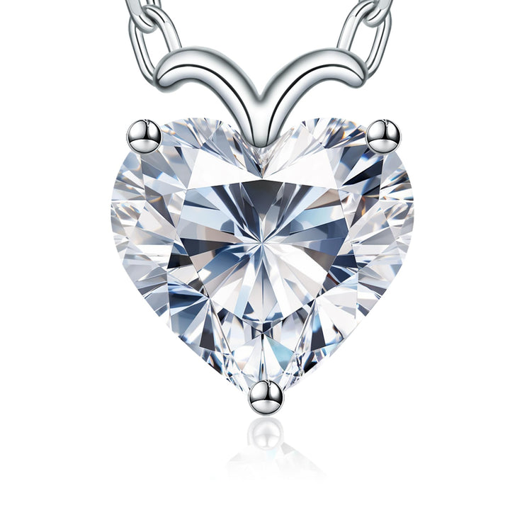 moissanite heart necklaces for women