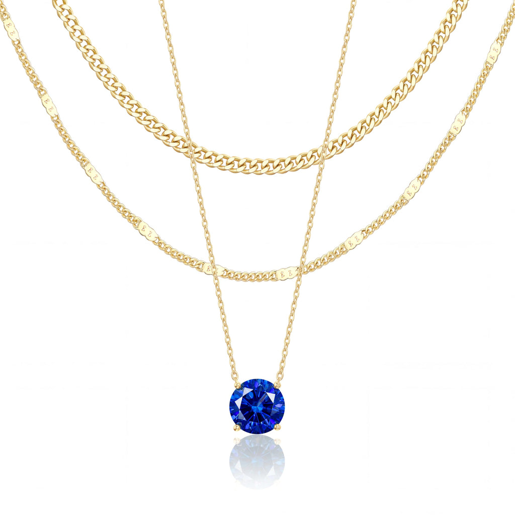 Lot de colliers en plaqué or 14 carats – Bijoux à pendentifs superposables qui ne ternissent pas