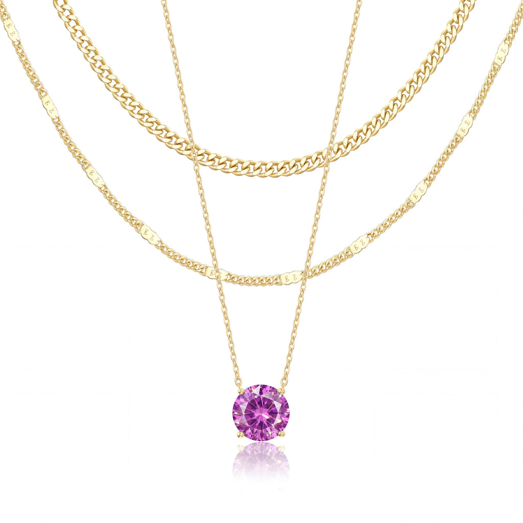 Lot de colliers en plaqué or 14 carats – Bijoux à pendentifs superposables qui ne ternissent pas