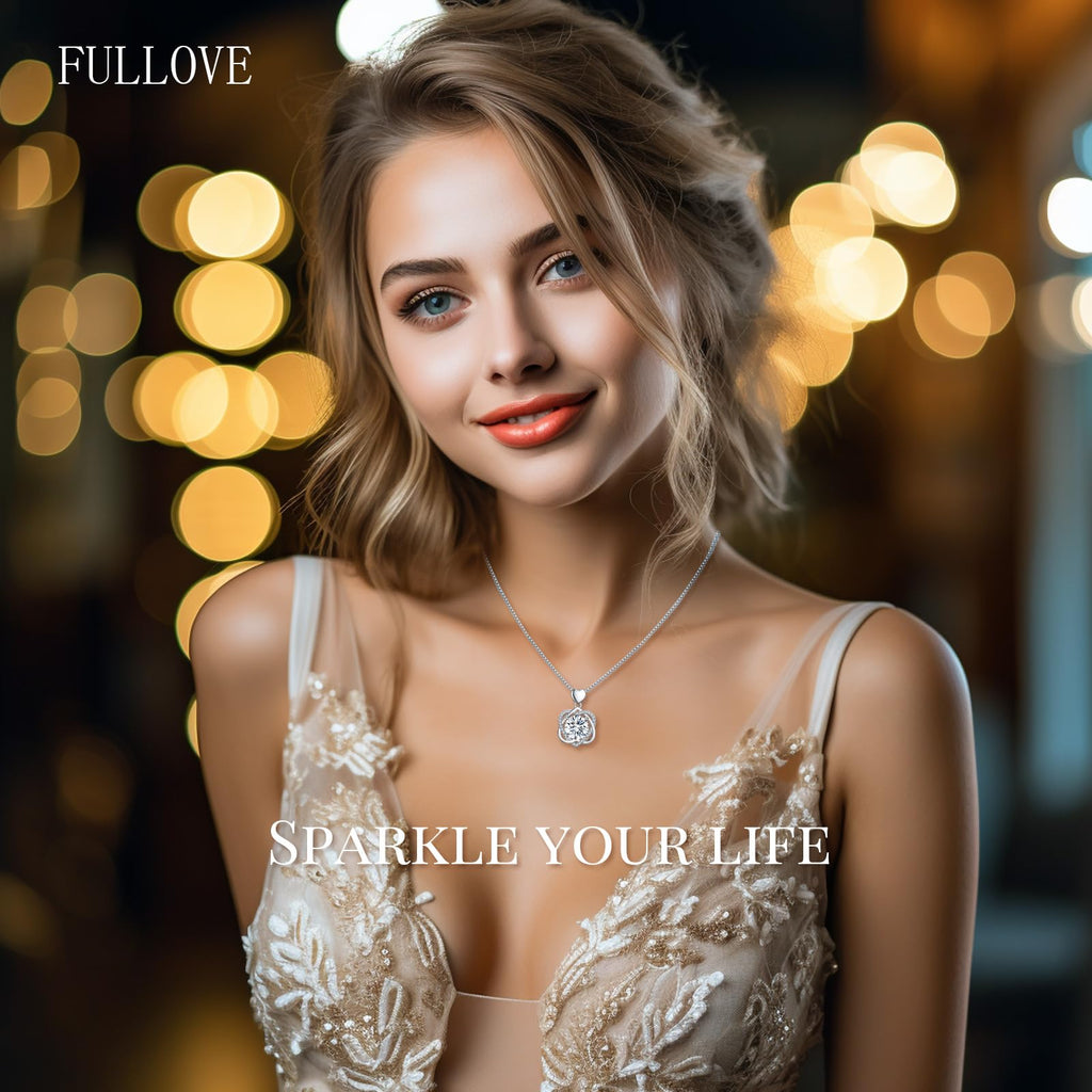InfinityLove Heart Necklaces for Women - Moissanite Jewelry
