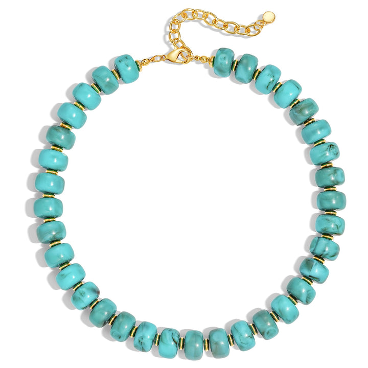 LILIE&WHITE Resin Chunky Beaded Necklace for Women Minimalistic Modern Statement Necklace Jewelry Accessories