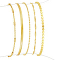 Striviio Gold Bracelets for Women 14K Gold Plated Stack Set