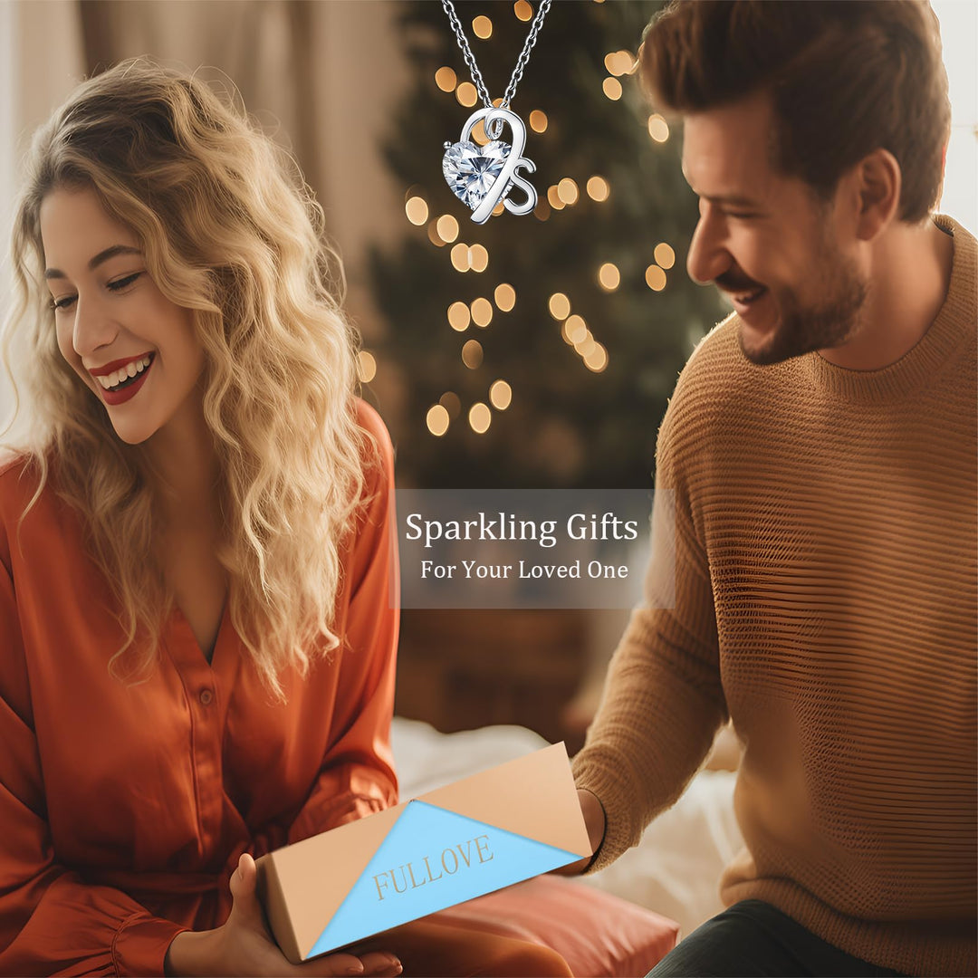 moissanite heart necklaces for women