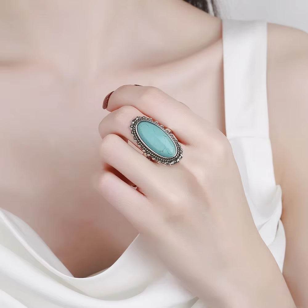 Desert Bloom Turquoise Ring – A Statement of Earthy EleganceWhere Bold Beauty Meets Timeless CraftThe Desert Bloom Turquoise Ring is a celebration of vintage soul and natural luxury. Set in premium 925 sterling silver, the ceRemoloxDesert Bloom Turquoise Ring