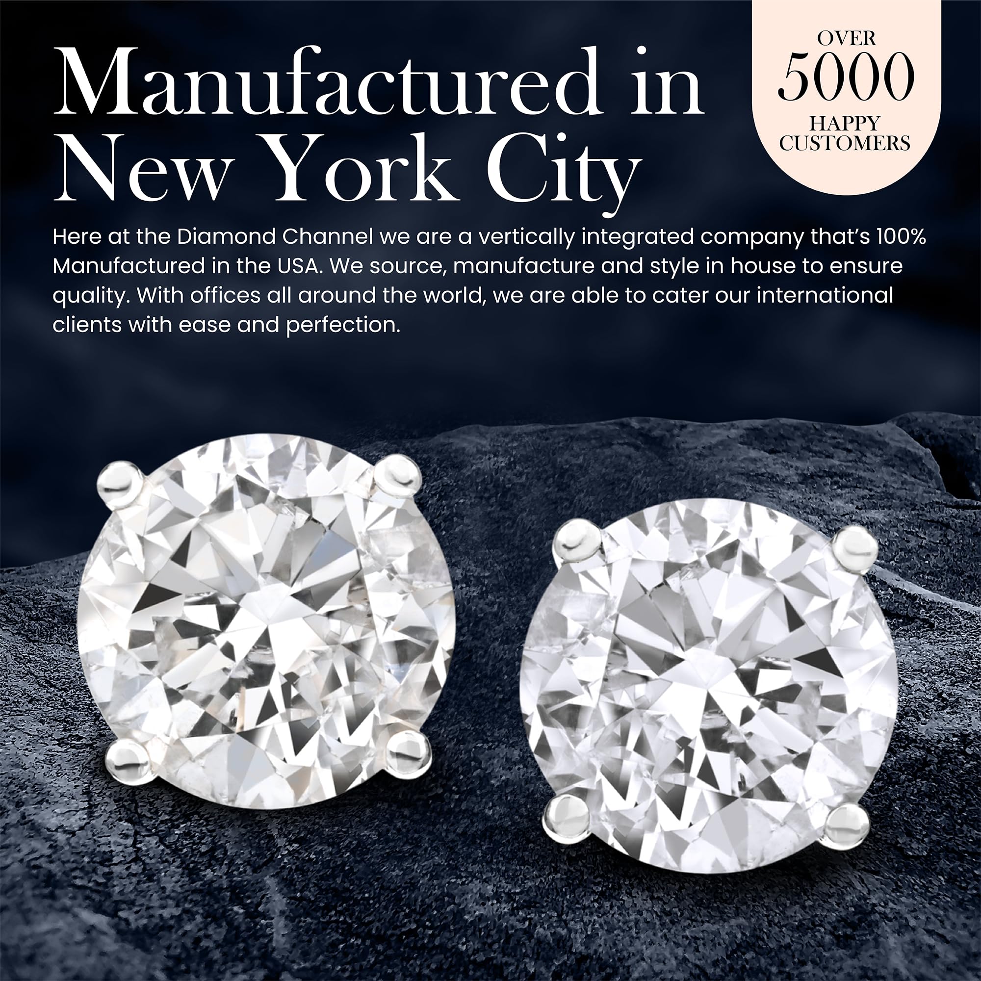 The Diamond Channel CERTIFIED 1 to 6 Carat LAB GROWN Earring
