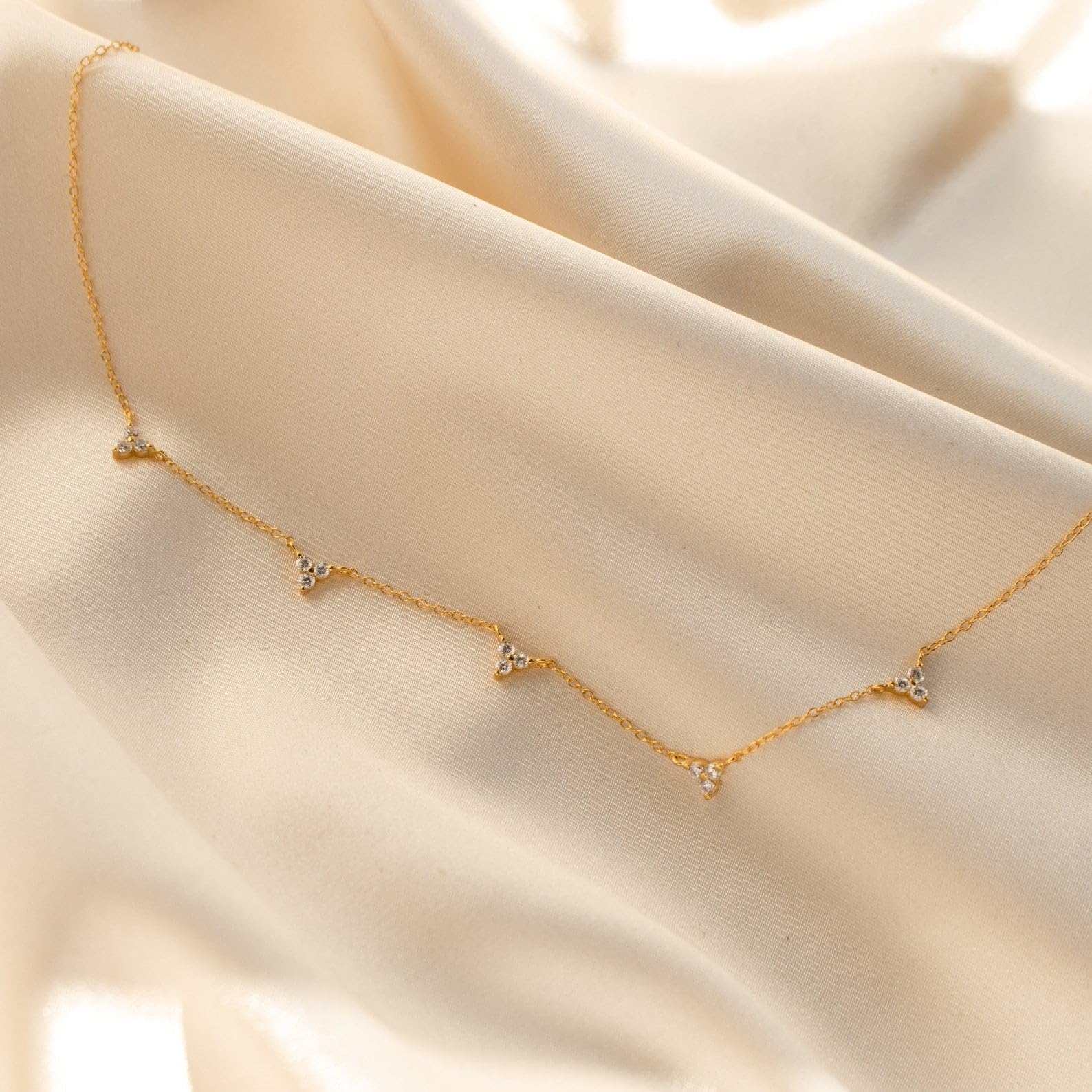 CUEZIY Mothers Day Gifts - Dainty Silver Gold Necklaces