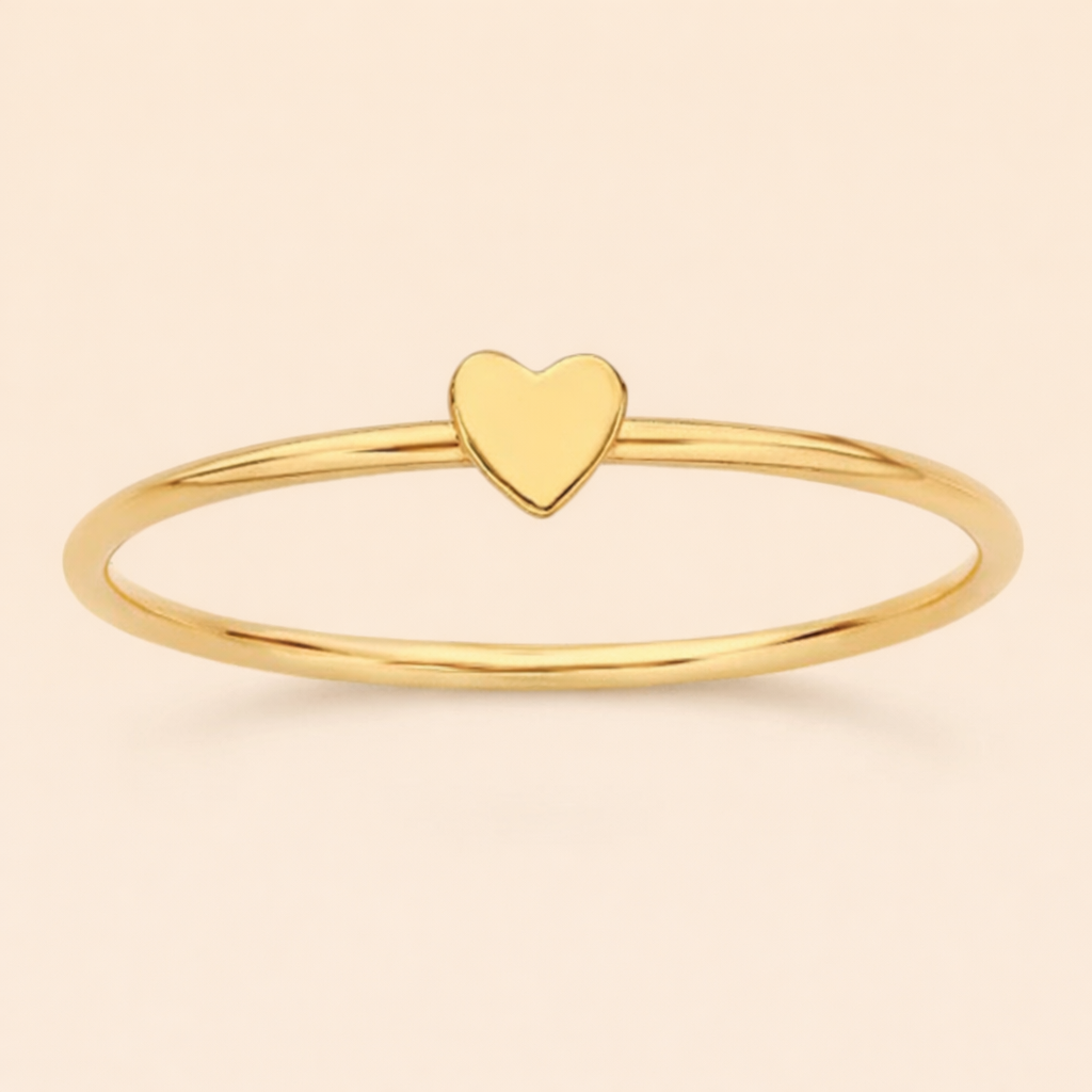 14k gold filled LOVE HEART STACKING RING