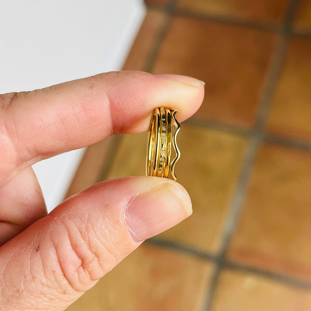 14k gold-fill or sterling silver FULL STACKING RING SET