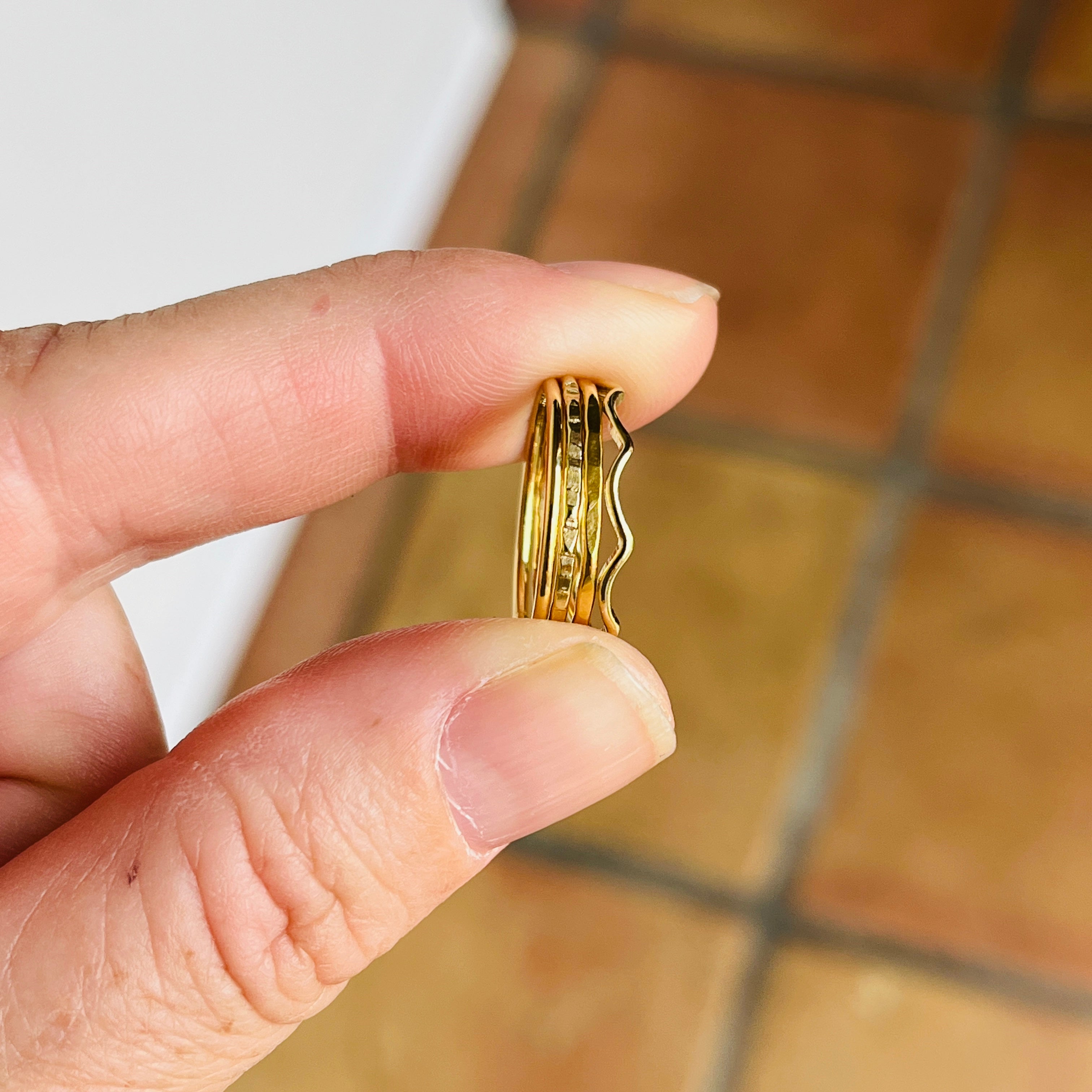 14k gold-fill or sterling silver FULL STACKING RING SET