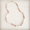 Frosted Sunstone & White Turquoise Long Layering Necklace 262o