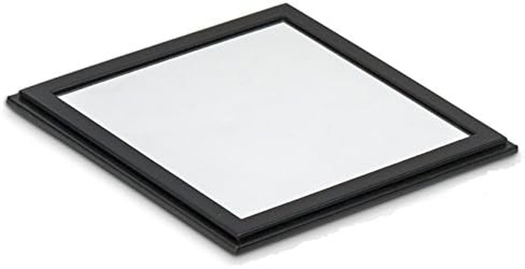 Co Jewelry Organizer Tray - 4 Stackable Trays & Lid with Mirror - 27 Slot Storage for Drawer, Dresser - Black
