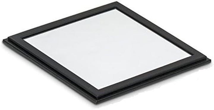 Co Jewelry Organizer Tray - 4 Stackable Trays & Lid with Mirror - 27 Slot Storage for Drawer, Dresser - Black