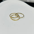 14k gold filled or sterling silver HAMMERED STACKING RING SET