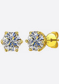 Moissanite Stud Earrings - Authentic VVS Quality