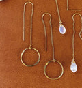 CIRCLE THREADER EARRINGS