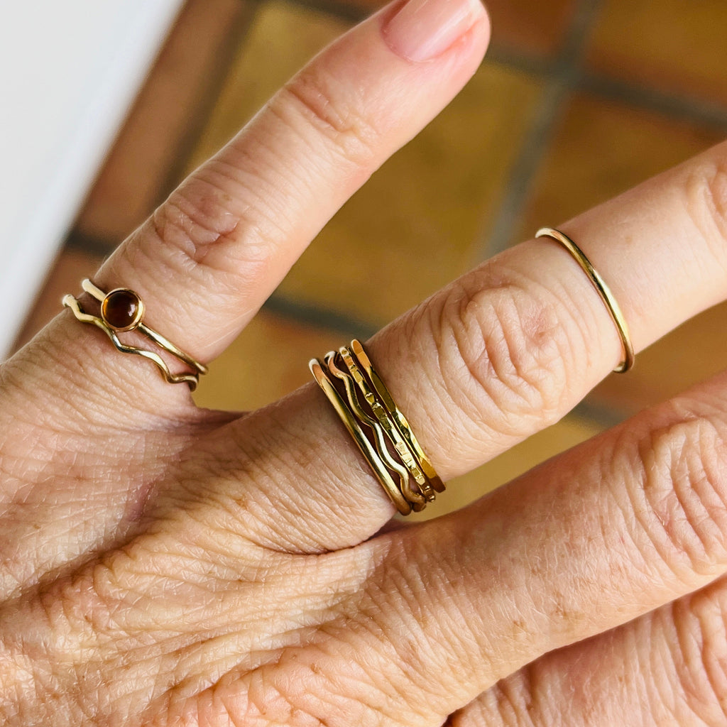 14k gold-fill or sterling silver FULL STACKING RING SET