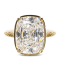Bague cocktail en argent sterling taille coussin – Bague d'apparat en oxyde de zirconium