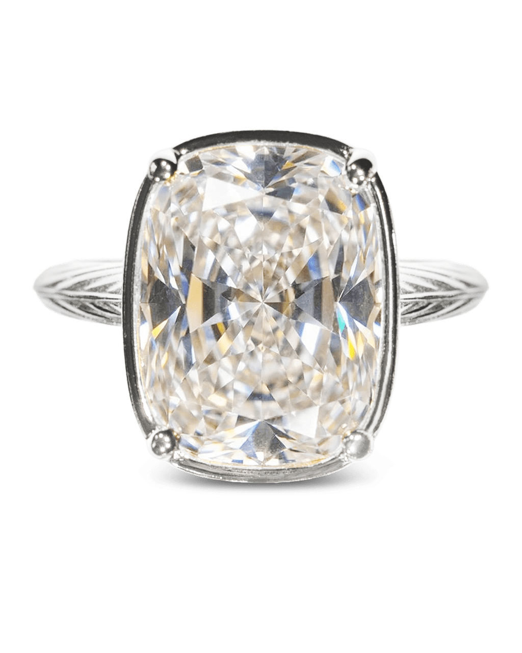 Bague cocktail en argent sterling taille coussin – Bague d'apparat en oxyde de zirconium