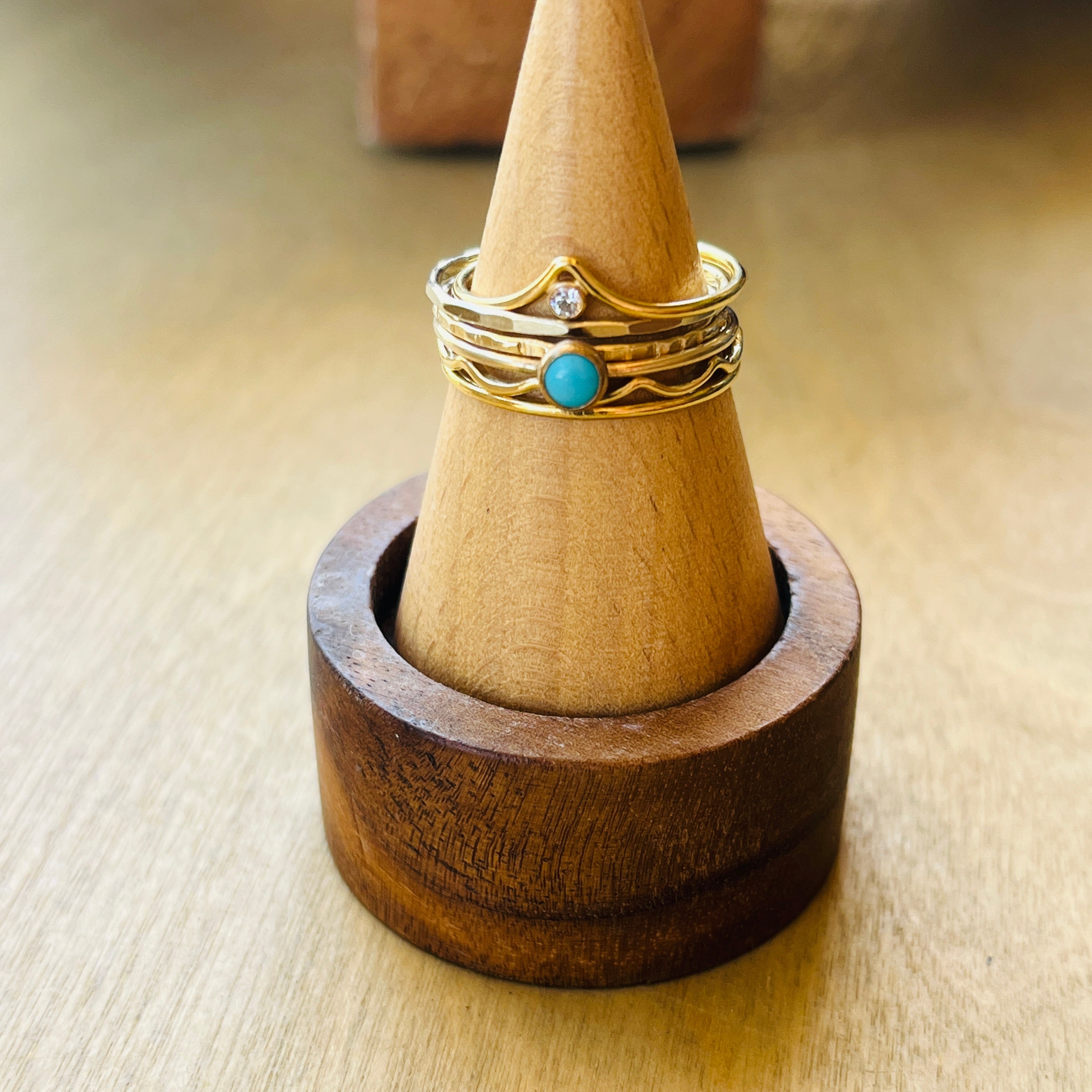 14K Gold Filled Kingman TURQUOISEGEMSTONE  RING