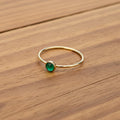 14K Gold Filled EMERALD ONYX GEMSTONE RING