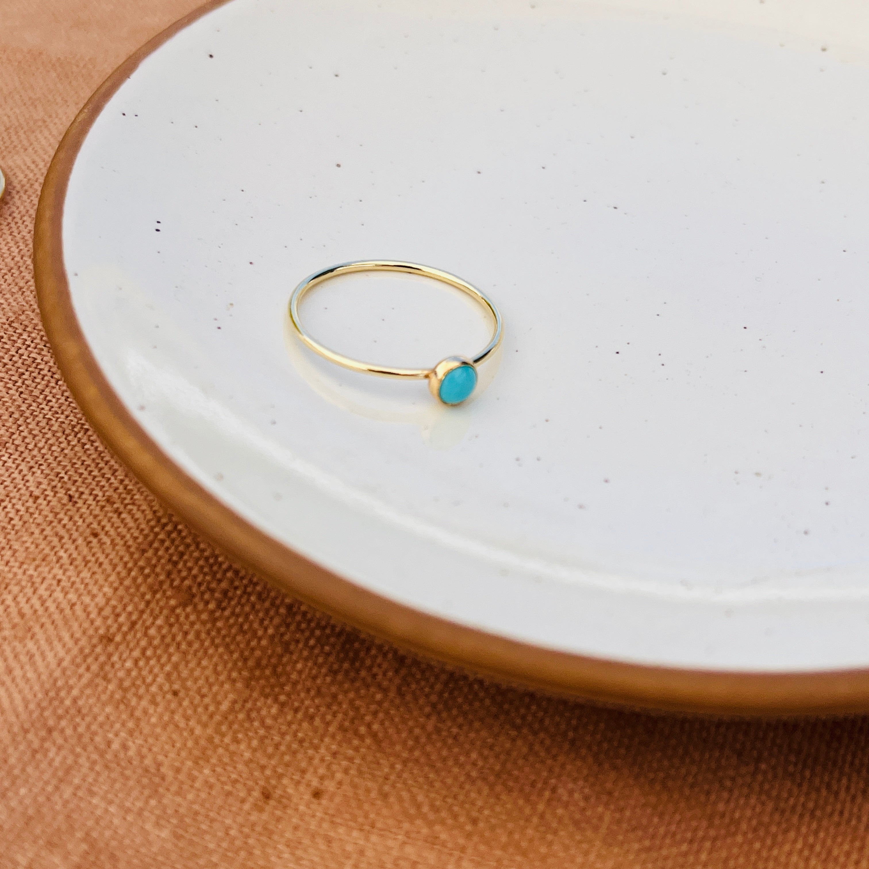 14K Gold Filled Kingman TURQUOISEGEMSTONE  RING
