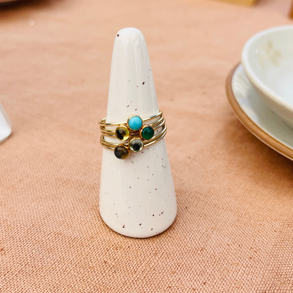 14K Gold Filled PERIDOT GEMSTONE RING