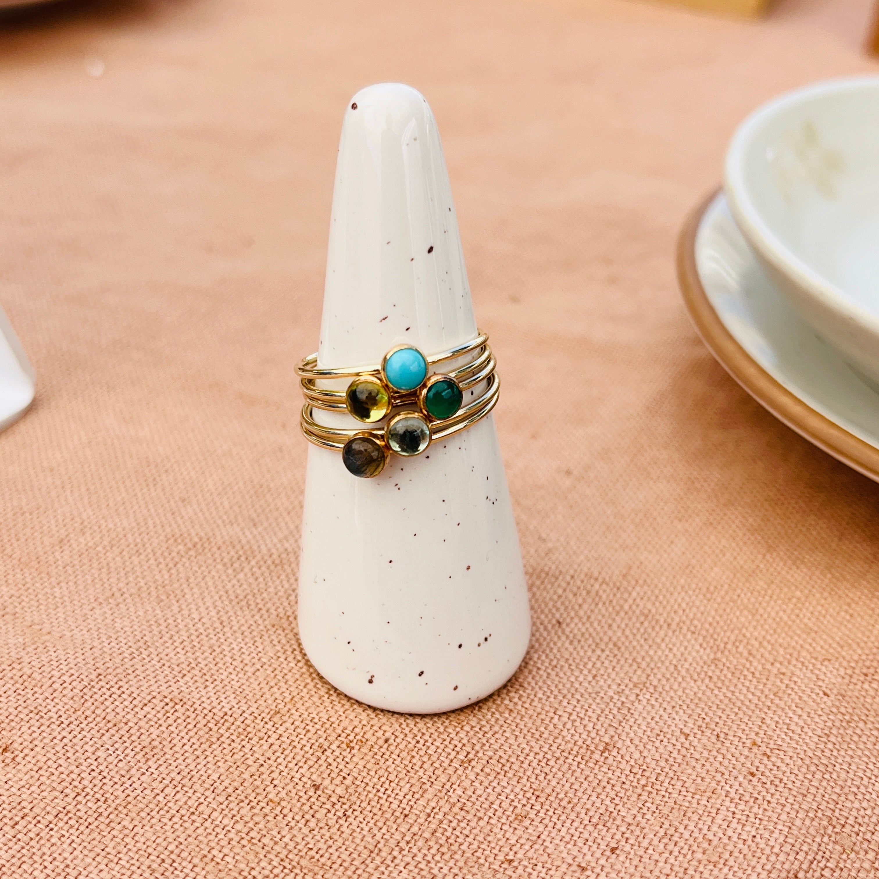 14K Gold Filled PERIDOT GEMSTONE RING