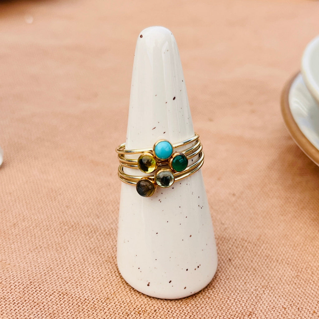 14K Gold Filled Kingman TURQUOISEGEMSTONE  RING