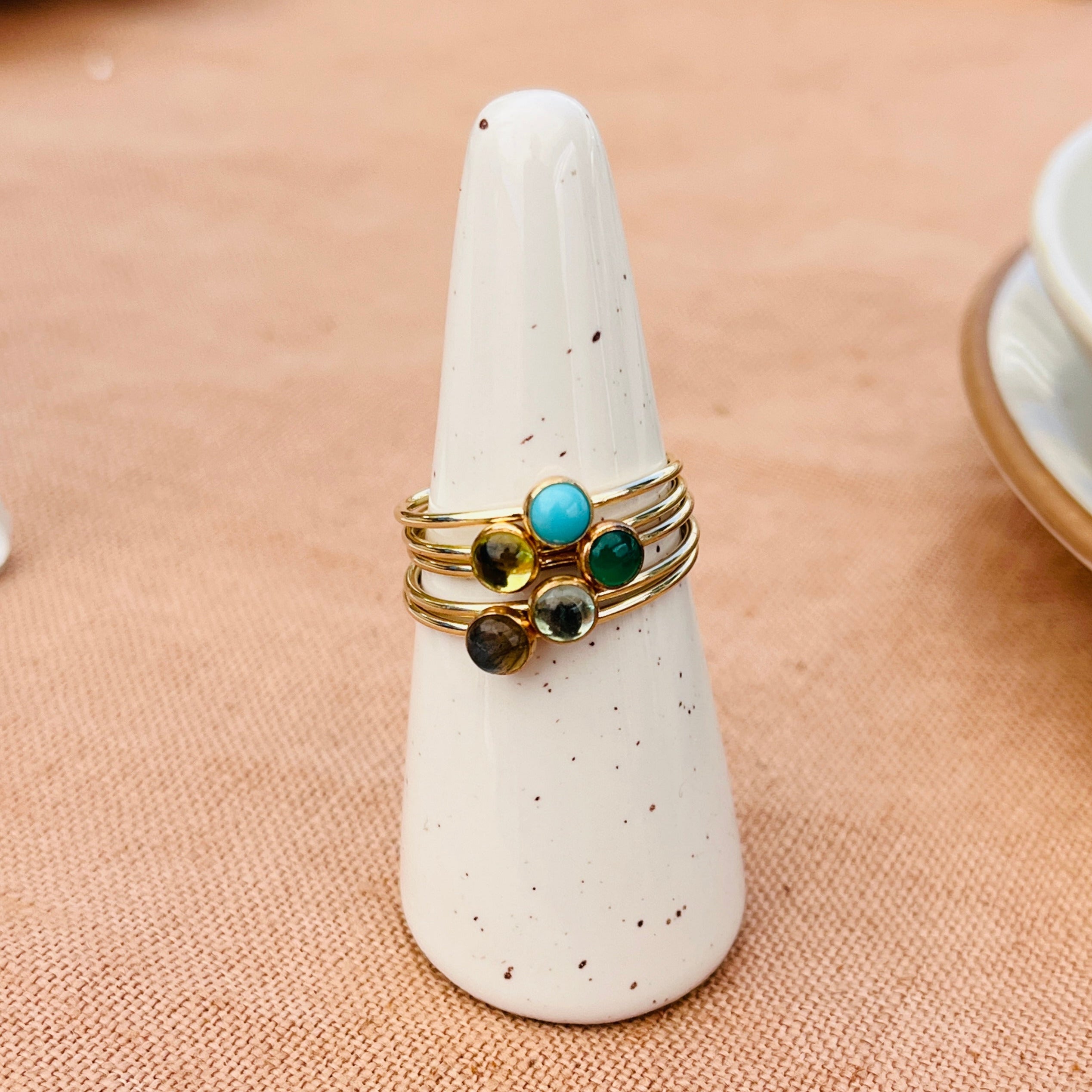 14K Gold Filled Kingman TURQUOISEGEMSTONE  RING