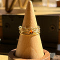 14K Gold Filled or Sterling Silver CITRINE GEM STACKING SET