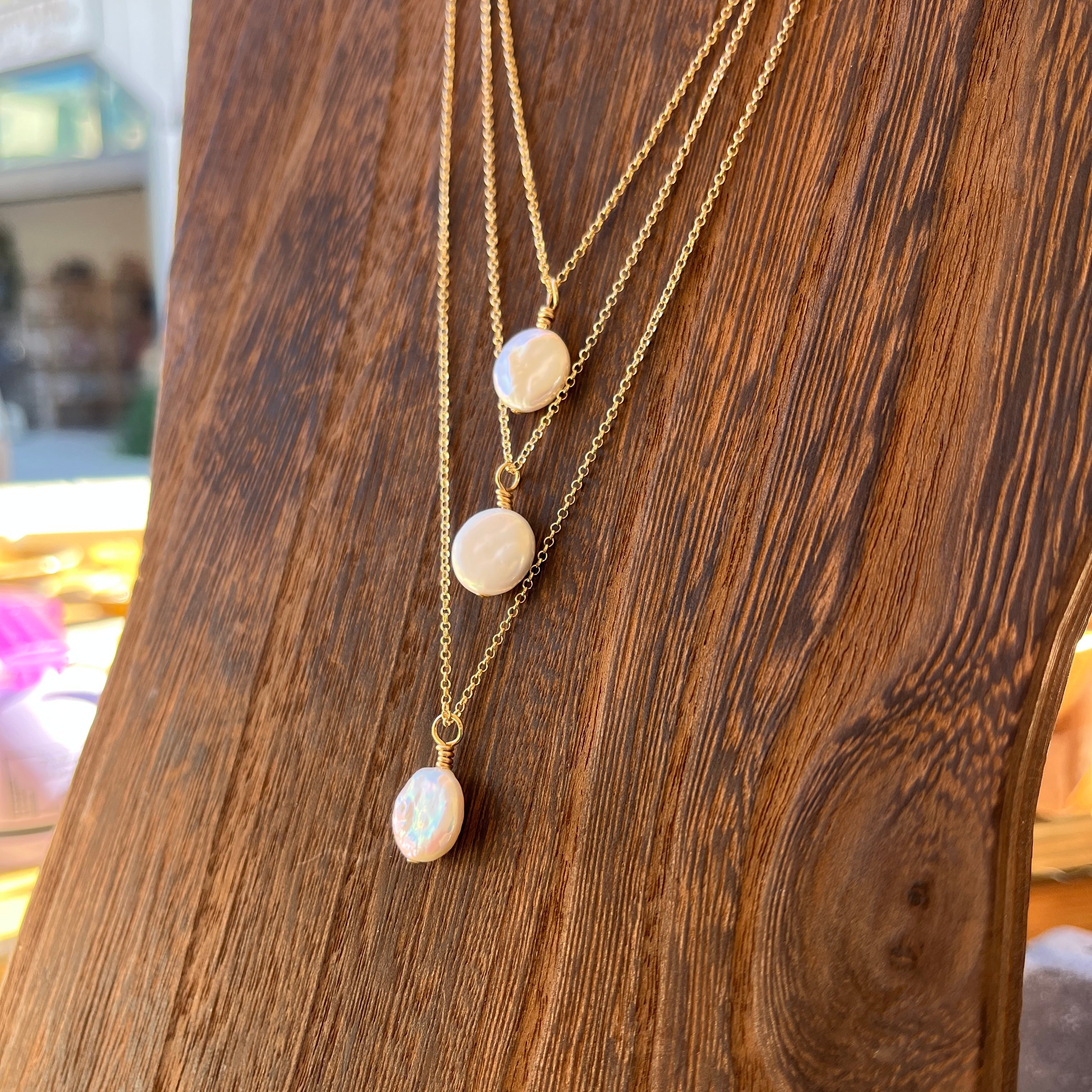 TYLA COIN PEARL NECKLACE