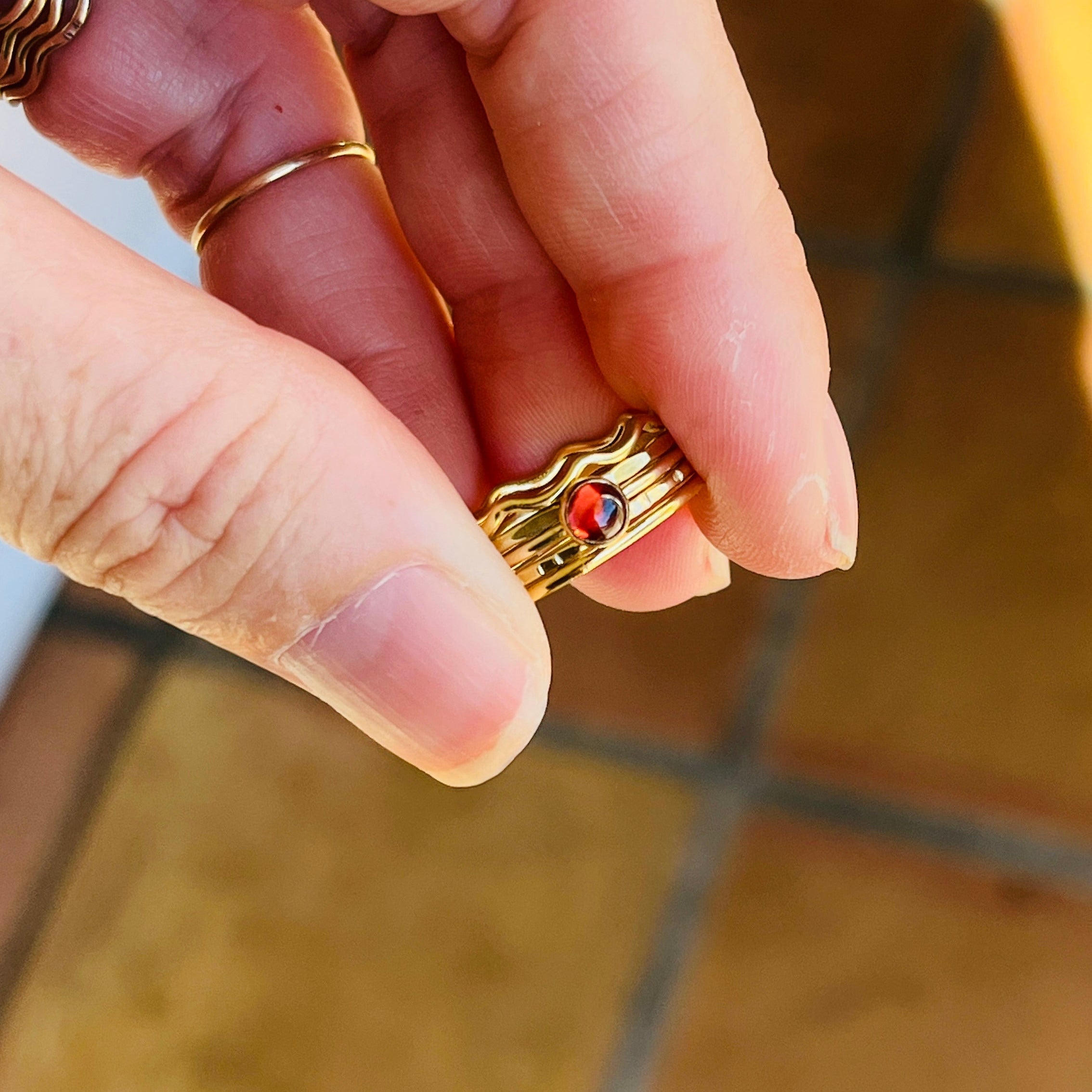 14k gold-fill or sterling silver FULL STACKING RING SET