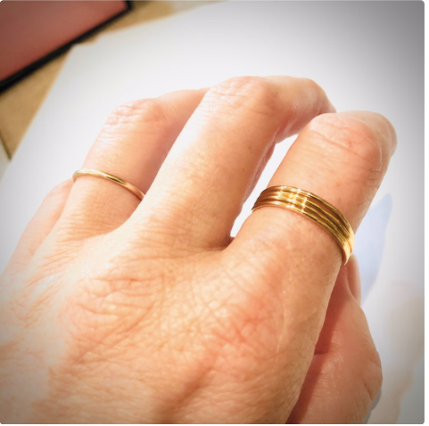 14k gold-fill or sterling silver SMOOTH RING SET