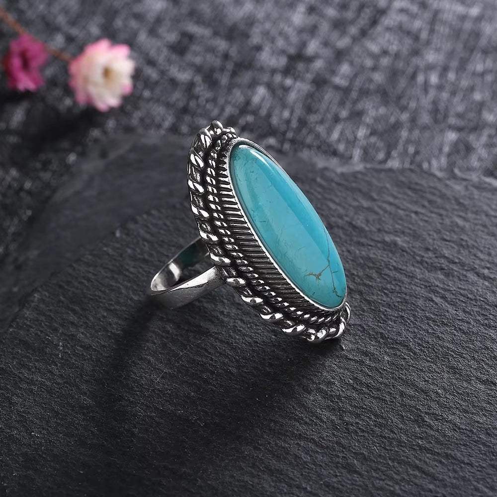 Desert Bloom Turquoise Ring – A Statement of Earthy EleganceWhere Bold Beauty Meets Timeless CraftThe Desert Bloom Turquoise Ring is a celebration of vintage soul and natural luxury. Set in premium 925 sterling silver, the ceRemoloxDesert Bloom Turquoise Ring