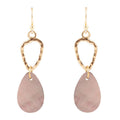 Black Mother of Pearl and Bronze Drop Earrings