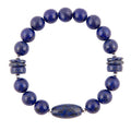 Blue Lapis Beaded Stretch Bracelet