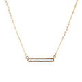 Dainty Botswana Agate Bar Necklace
