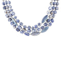 Denim Kyanite Blue Lapis Sterling Silver Strand Necklace