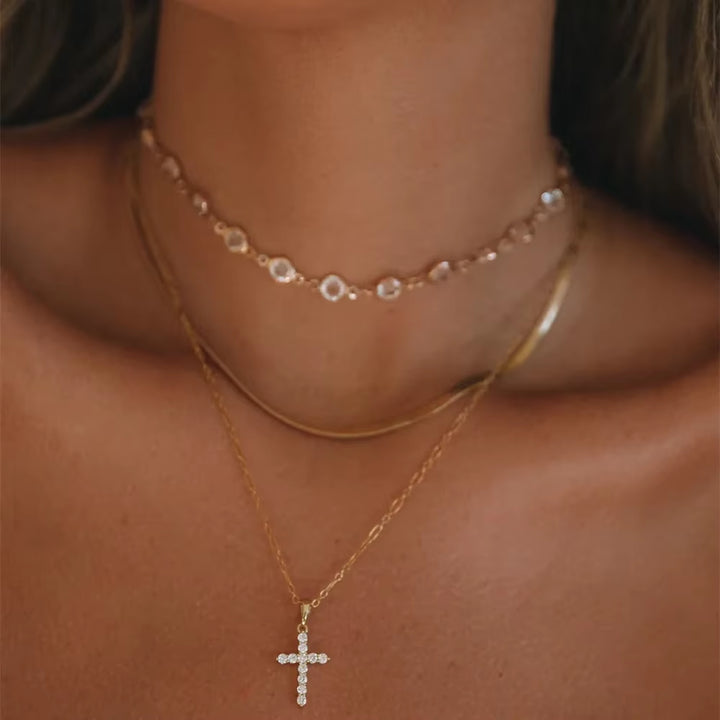 Vintage Punk Gold-plate Thick Chain Head Portrait Coin Pendant Necklace For Women