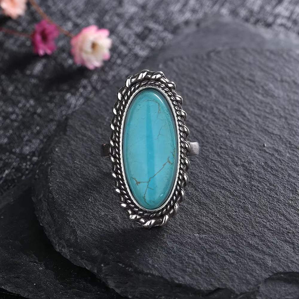 Desert Bloom Turquoise Ring – A Statement of Earthy EleganceWhere Bold Beauty Meets Timeless CraftThe Desert Bloom Turquoise Ring is a celebration of vintage soul and natural luxury. Set in premium 925 sterling silver, the ceRemoloxDesert Bloom Turquoise Ring