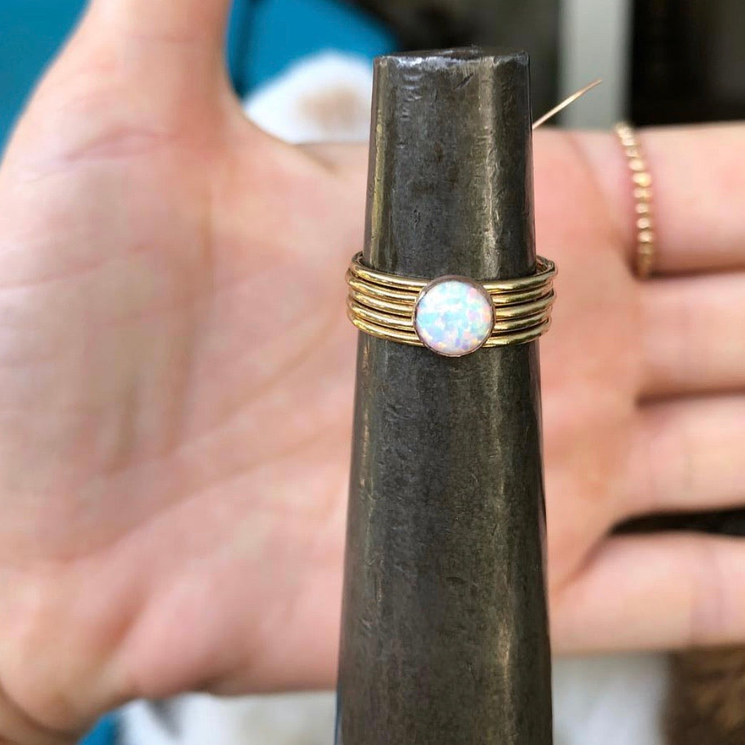 14k gold filled or sterling silver SMOOTH STACKING RING