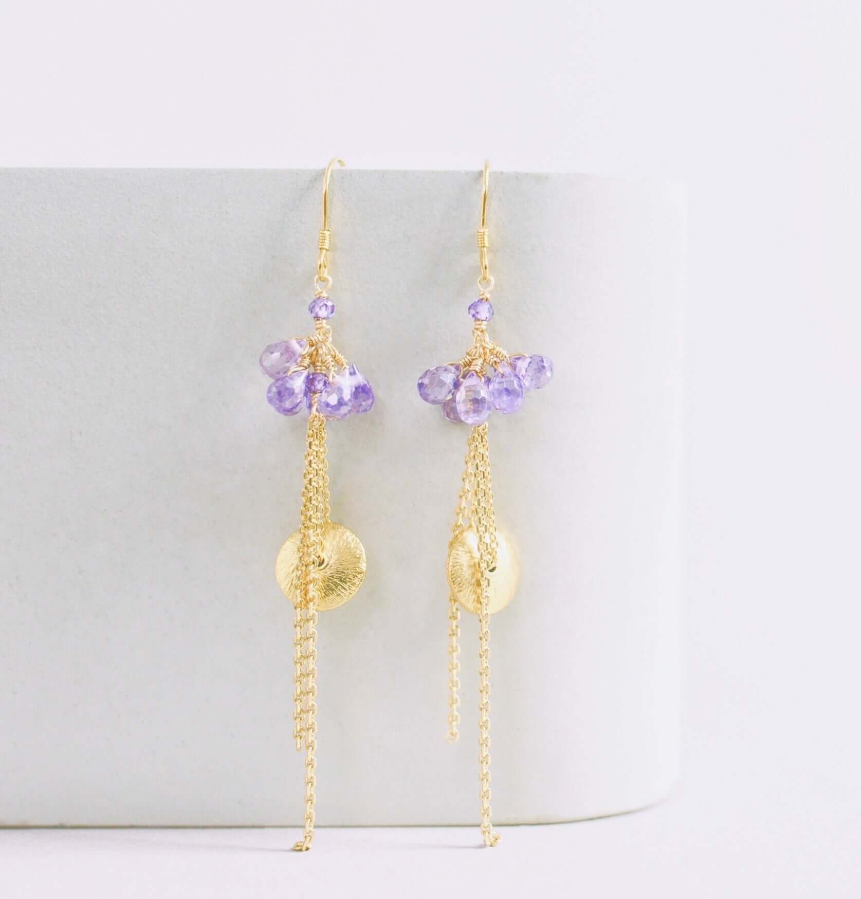 Amethyst En Pointe Earrings