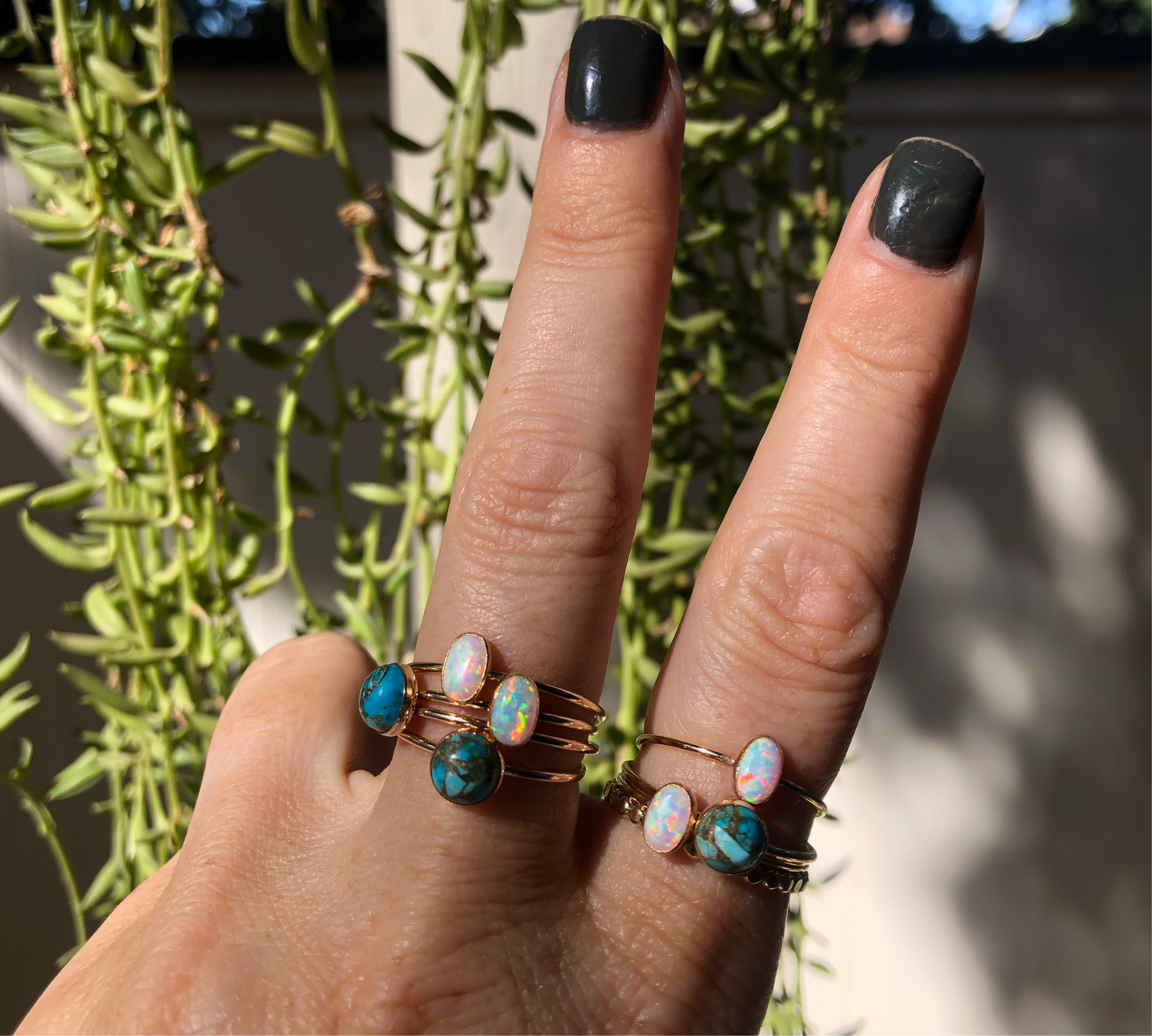 14k gold filled OPAL OVAL RING