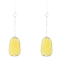 Madeleine Yellow Jade and Sterling Silver Earrings